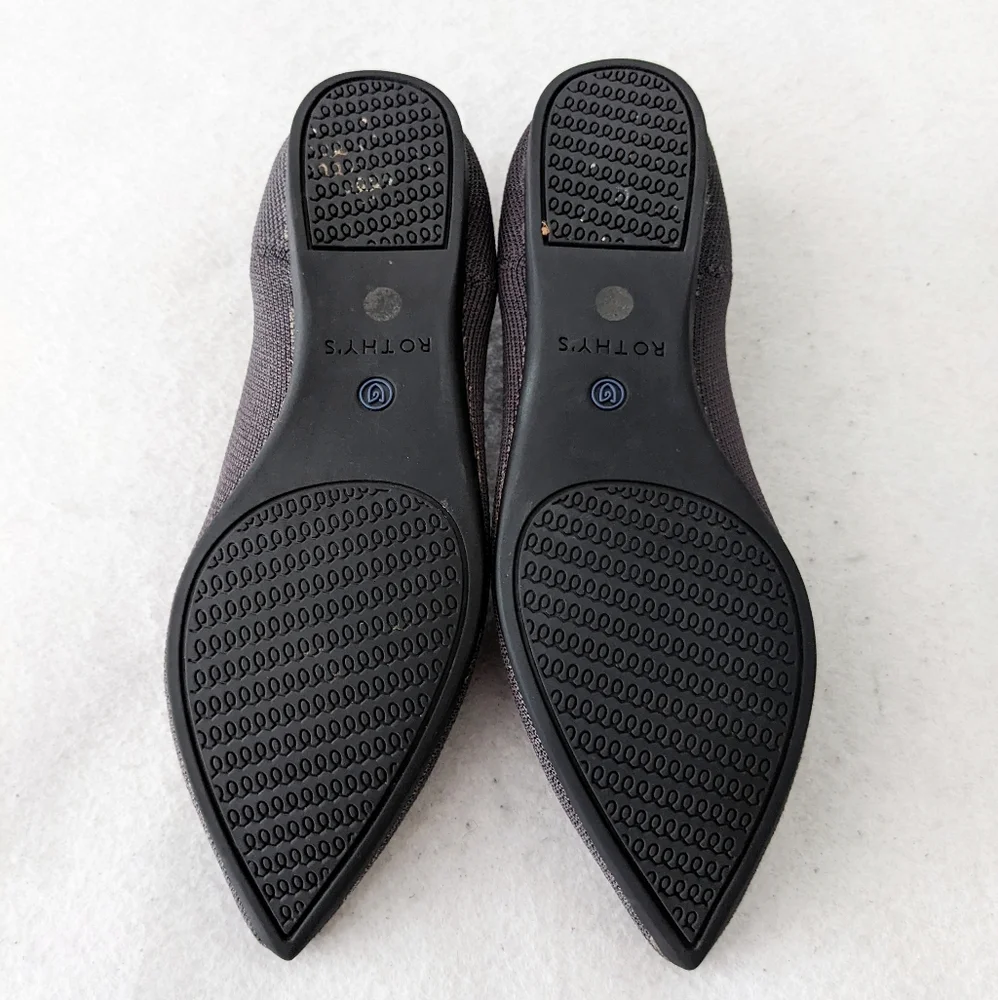 Rothys The Point Darl Gray Blue Halo Slip On Pointed Ballet Flats Shoes Womens 7 - Picture 12 of 12